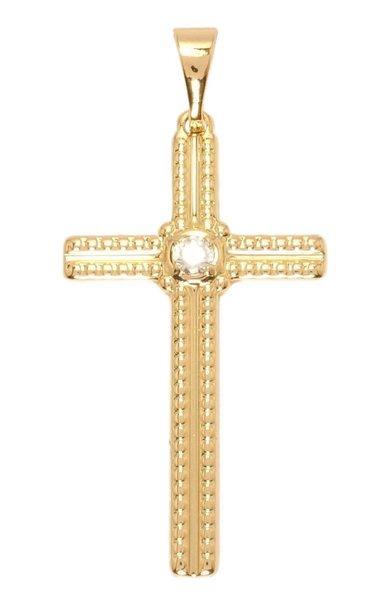 

Кулон Xuping Позолота 18K "Декоративный Крест с цирконием"