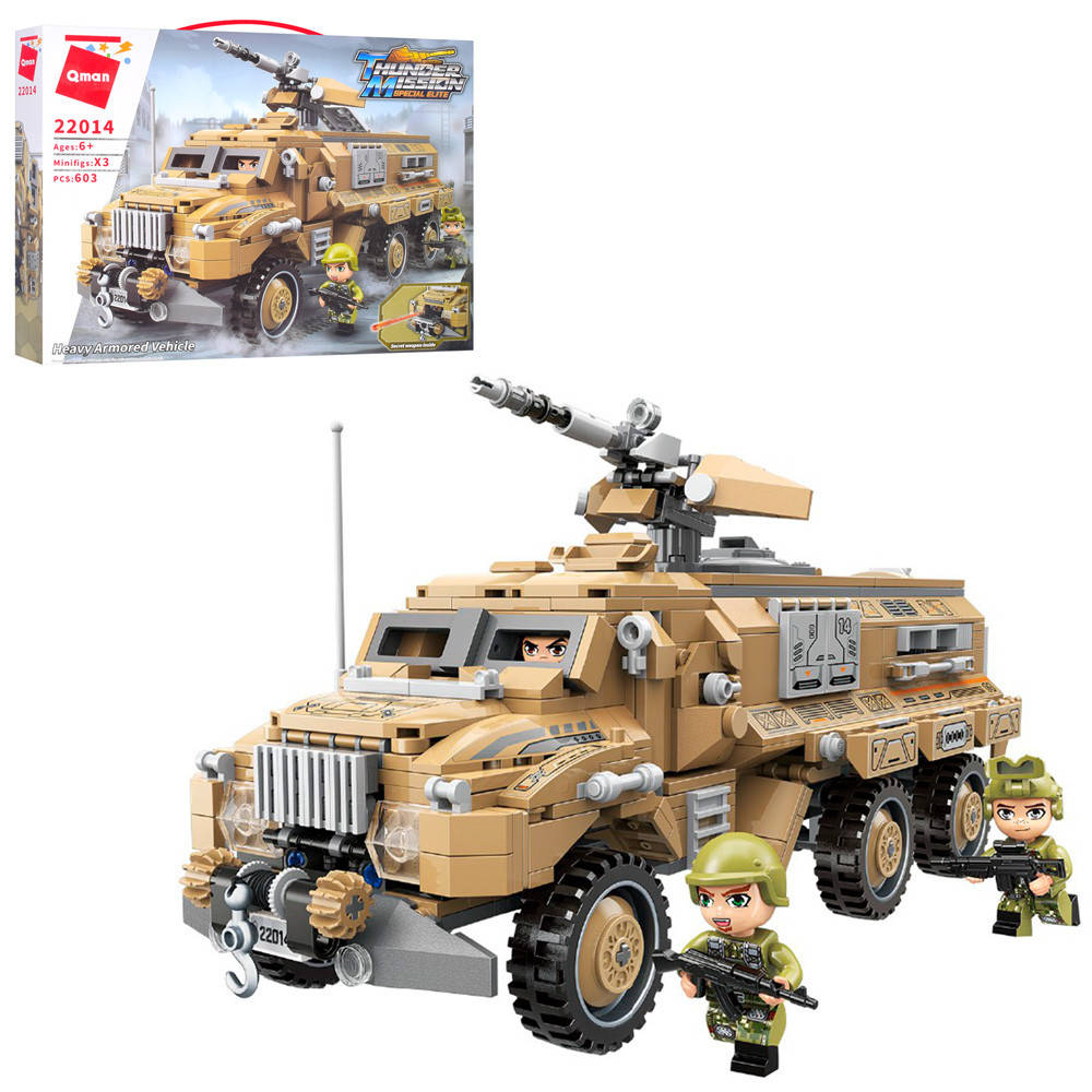 

Конструктор Qman Тяжелая бронированная машина Thunder Mission 603 детали 22014, Разные цвета