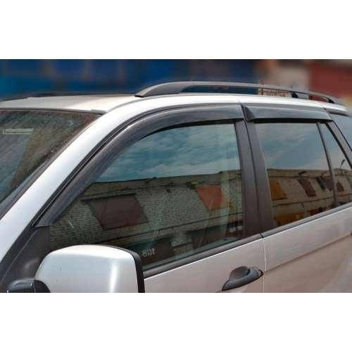 

Дефлекторы окон ветровики БМВ Х5 (Е53) BMW X5 (E53) 99-06 КТ (Накладные)