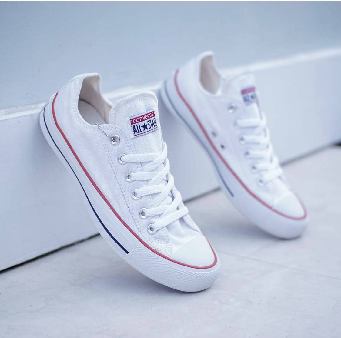 

Женские белые низкие текстильные кеды Converse конверсы со шнурками конверс 41, Белый