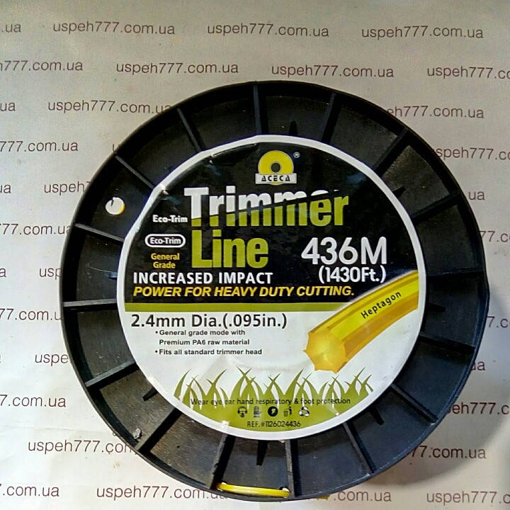 

Косильная струна d=2.4мм (7граней 436м) Trimmer Line