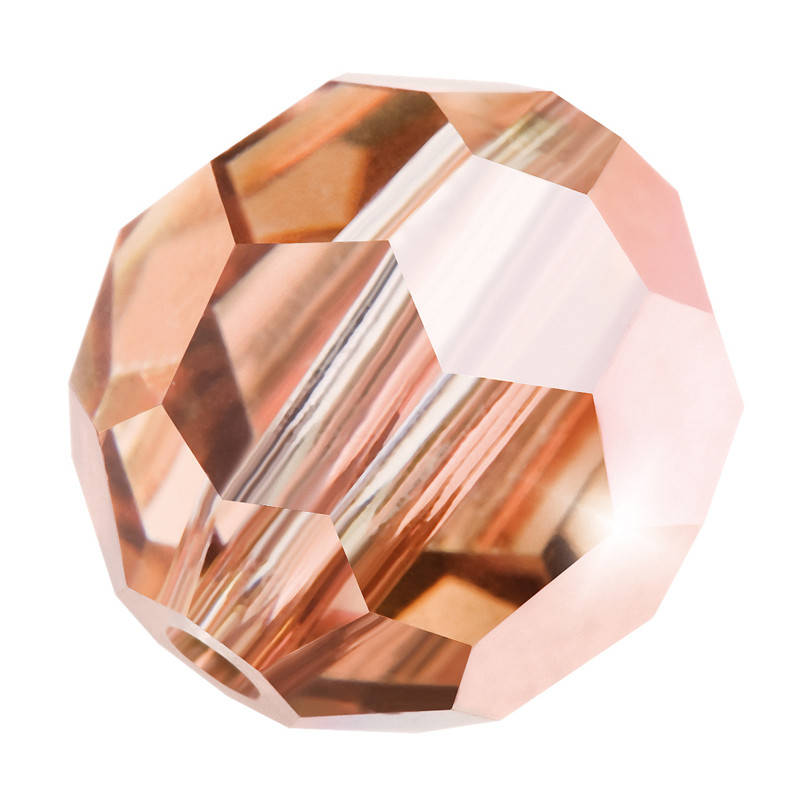 

Круглые хрустальные бусины Preciosa (Чехия)  Crystal Capri Gold, Розовый