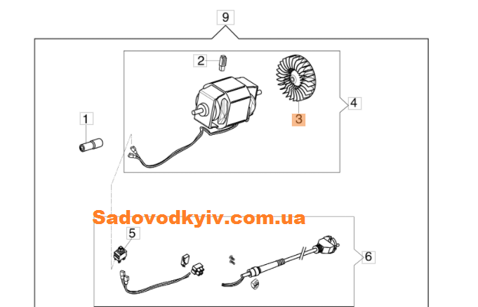 

Вентилятор для триммера Oleo-Mac TR 111 E (60020049R)