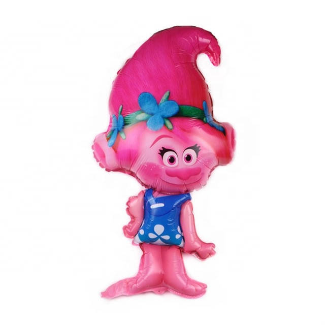 

Фольгированный шарик КНР (80х45 см) Тролли Розочка, Разные цвета