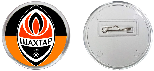 

Значок ФК Шахтер акриловый на булавке 65 мм