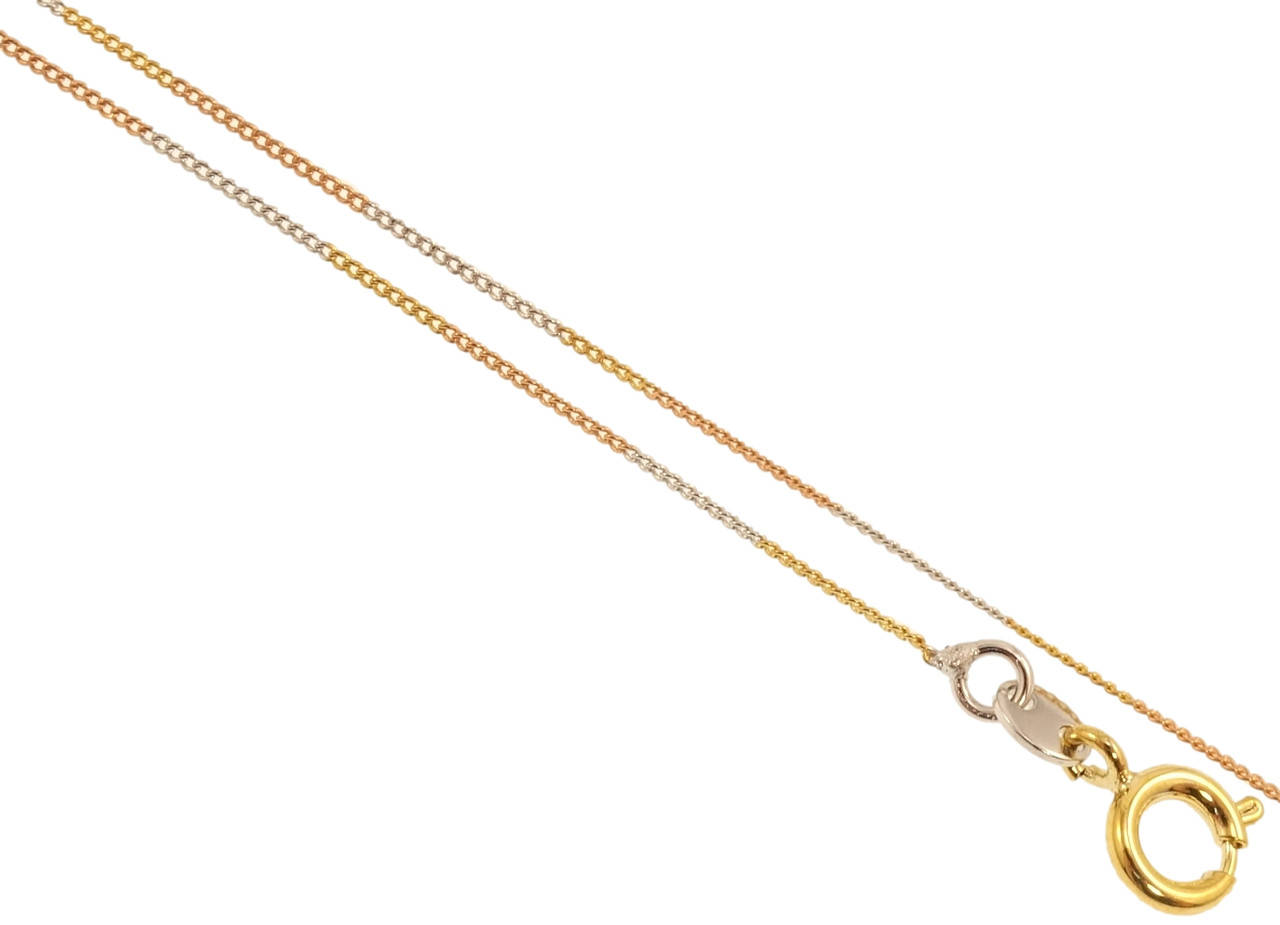 

Цепочка Xuping Позолота 14K + РО+ Родий "Плетение мелкое Панцирное" длина 45см х 1мм
