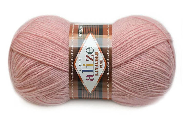 

Alize LanaGold Fine, Пудра №161, Розовый