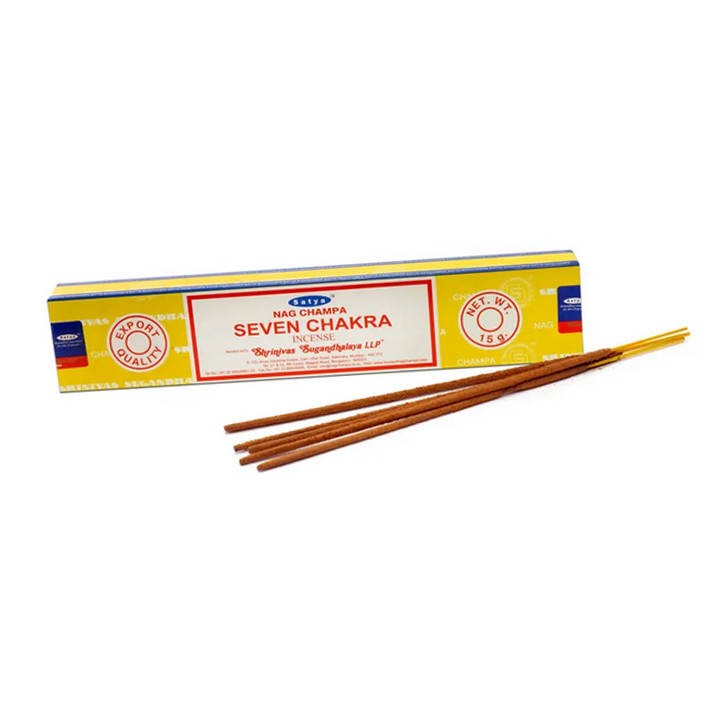 

Благовония Seven Chakra (Семь Чакр) Сатья 15 г (Nag Champa Seven Chakra Incense Satya)