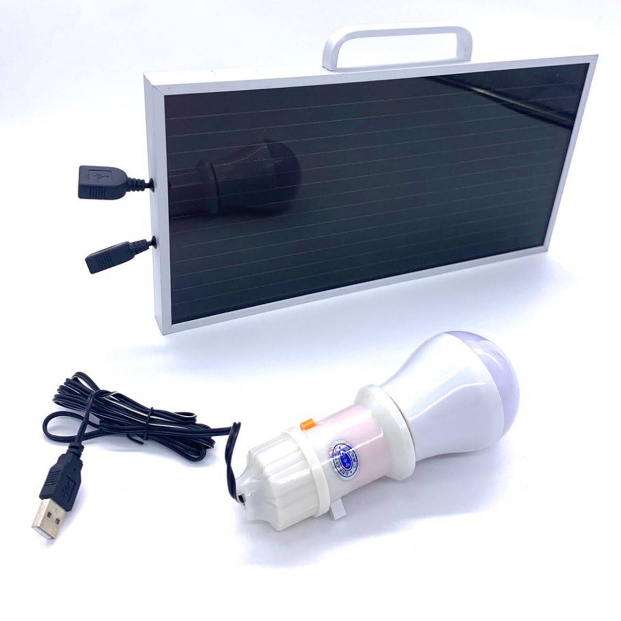 

Солнечная панель Sunafrica 3,5 Вт Аккумулятор 1200 mAh с LED лампой Влагозащищенная, Черный
