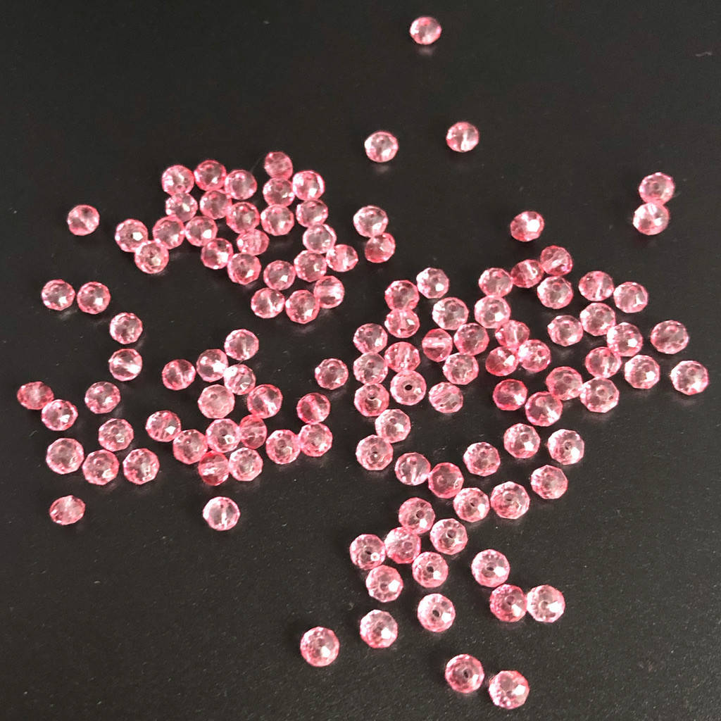 

Хрустальные бусины. Рондели 3х4 мм. Коралловый прозрачный. Цена за 1 упаковку (125-135 шт)