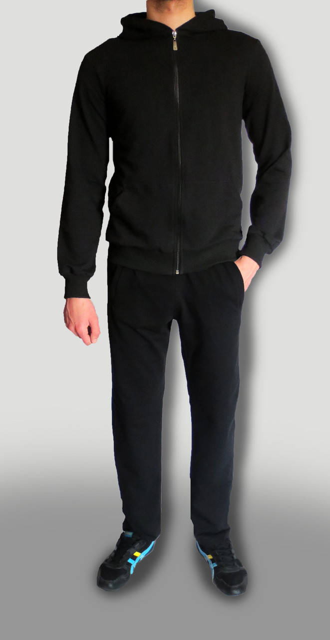 

Спортивный мужской костюм Чорний, 2XL, Черный