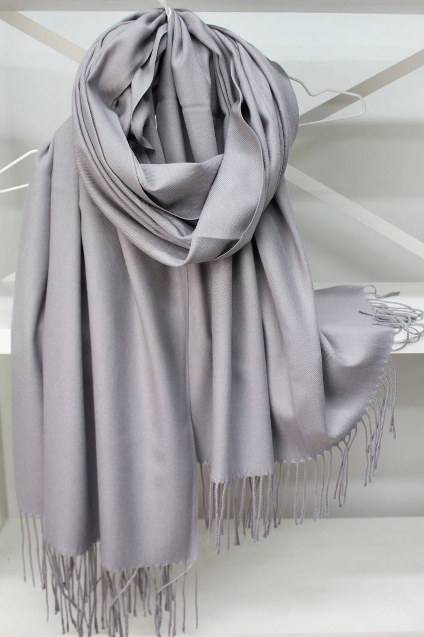 

Кашеміровий однотонний шарф палантин Cashmere (сірий попіл) 104029, Сиреневый