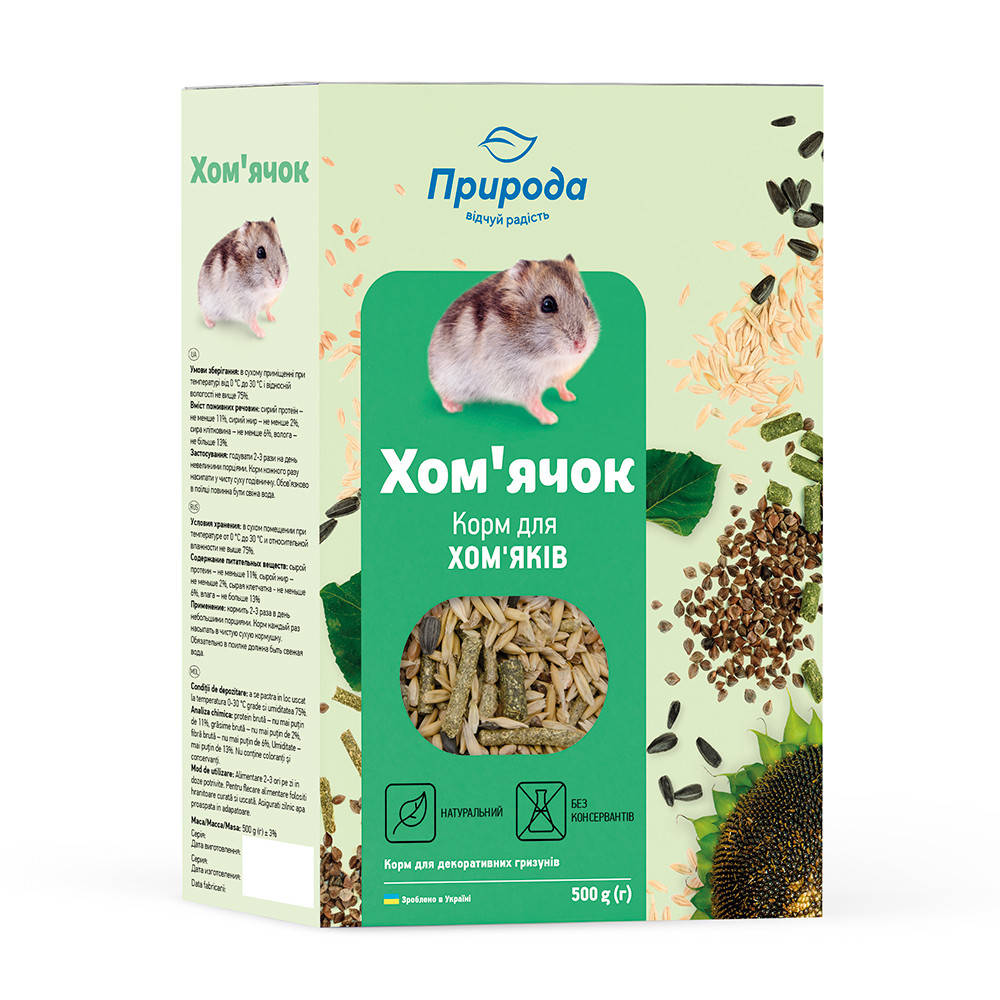 

Природа Хомячок корм для хомяков 500г