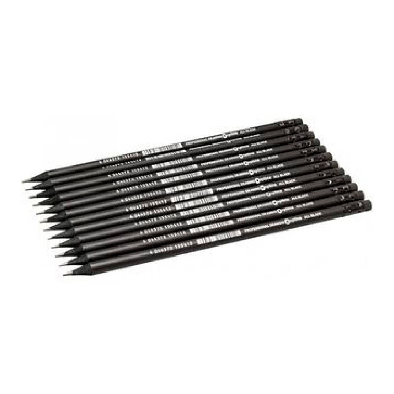 

Чернографитный карандаш "Optima" №O15541 HB All Black, с резинкой, Черный