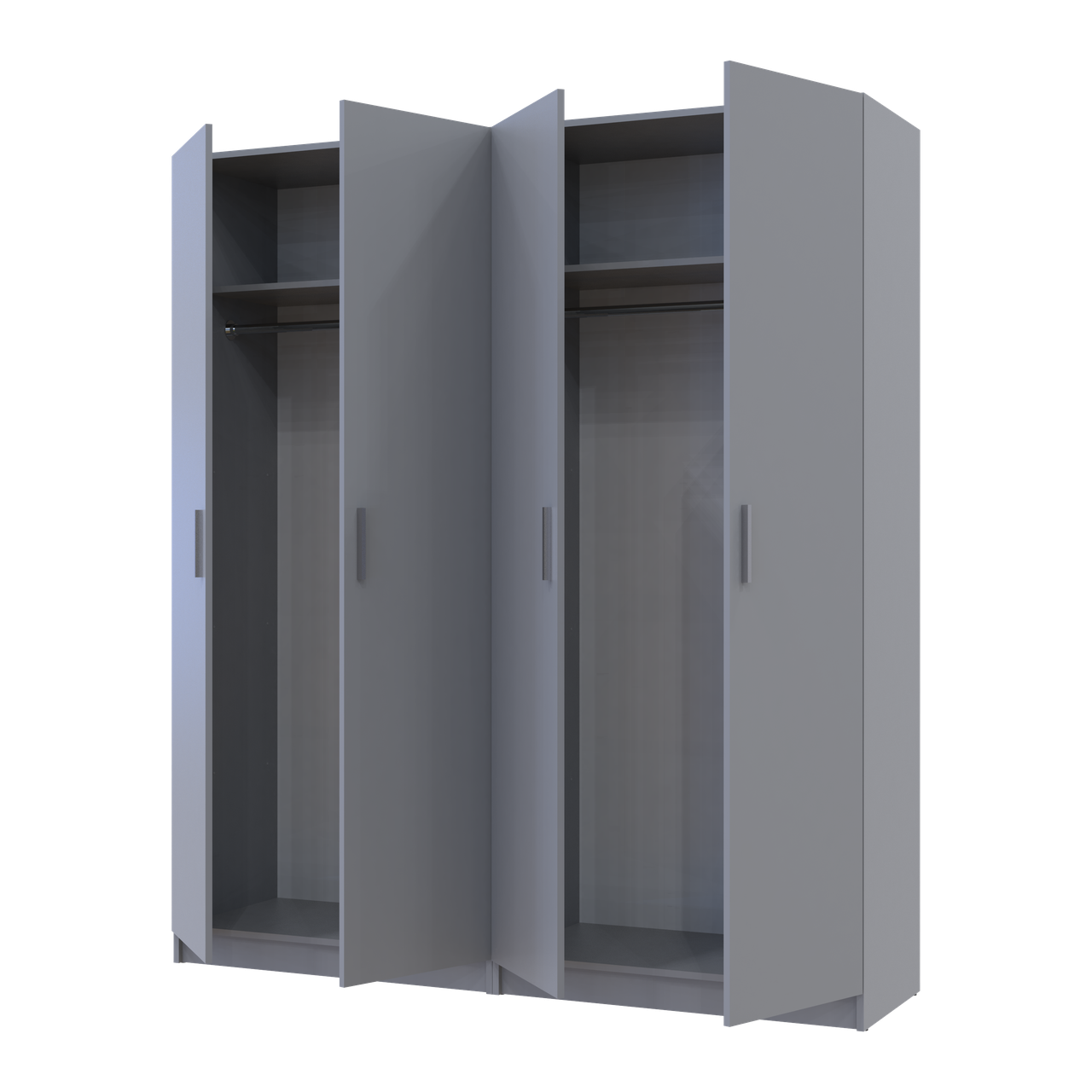 Шафа для одягу Doros Промо Сірий 2+2 ДСП 180х48х204 (80737766) 4