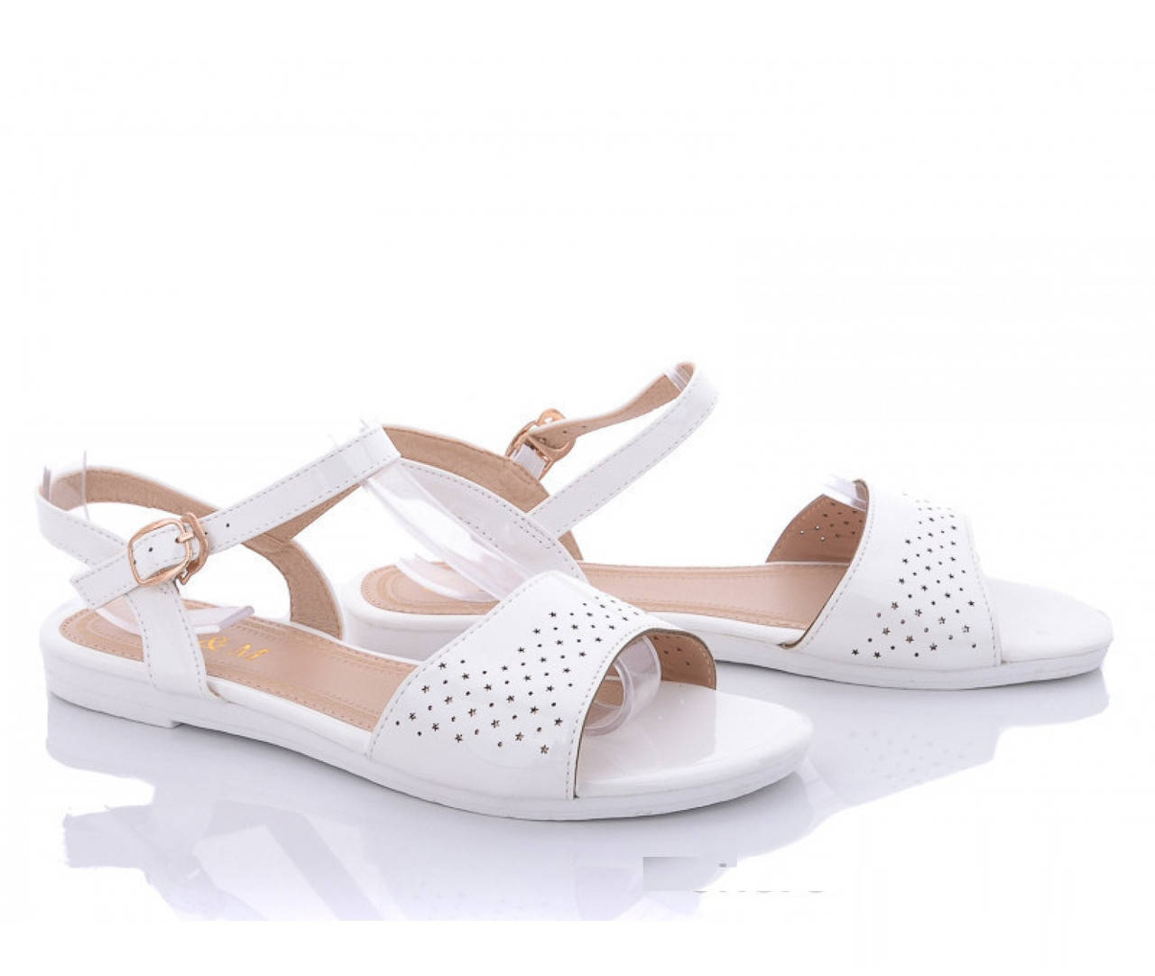 

Женские белые босоножки низкий ход размер 36