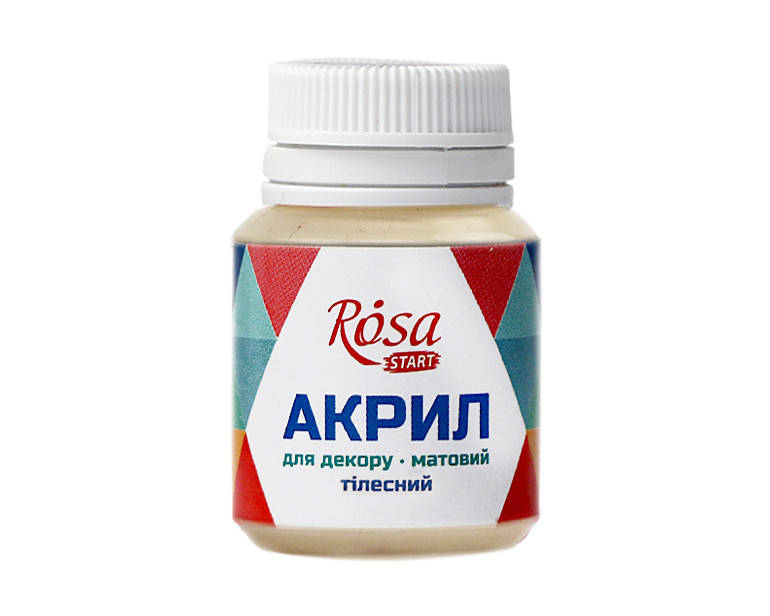 

Краска акриловая 20 мл матовый Телесный, Белый