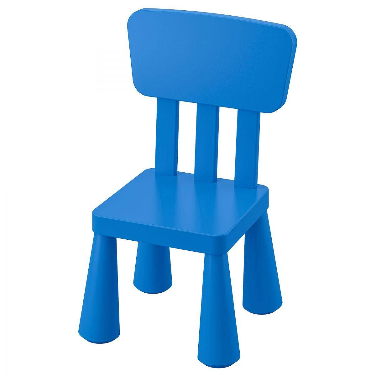 

Стул детский IKEA MAMMUT (МАММУТ) Синий 603.653.46