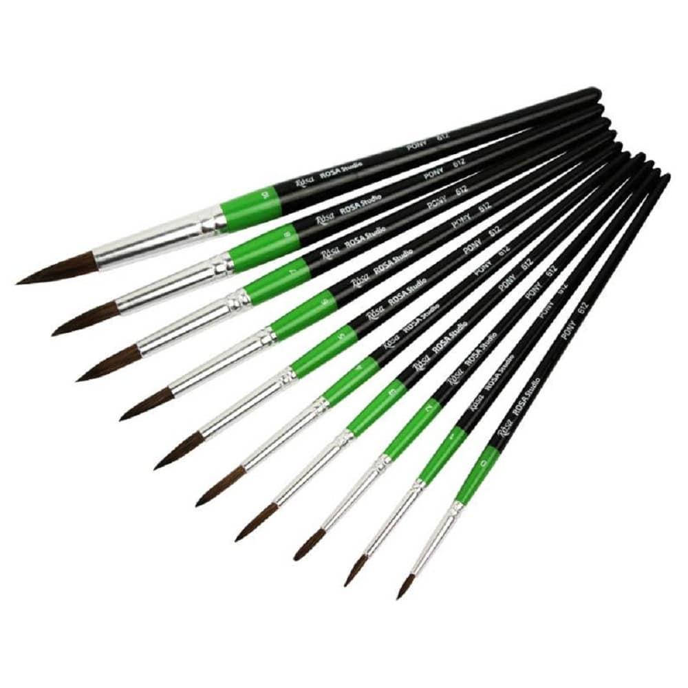 

Пензель круглий, Поні 612, №4, коротка ручка, Rosa Studio