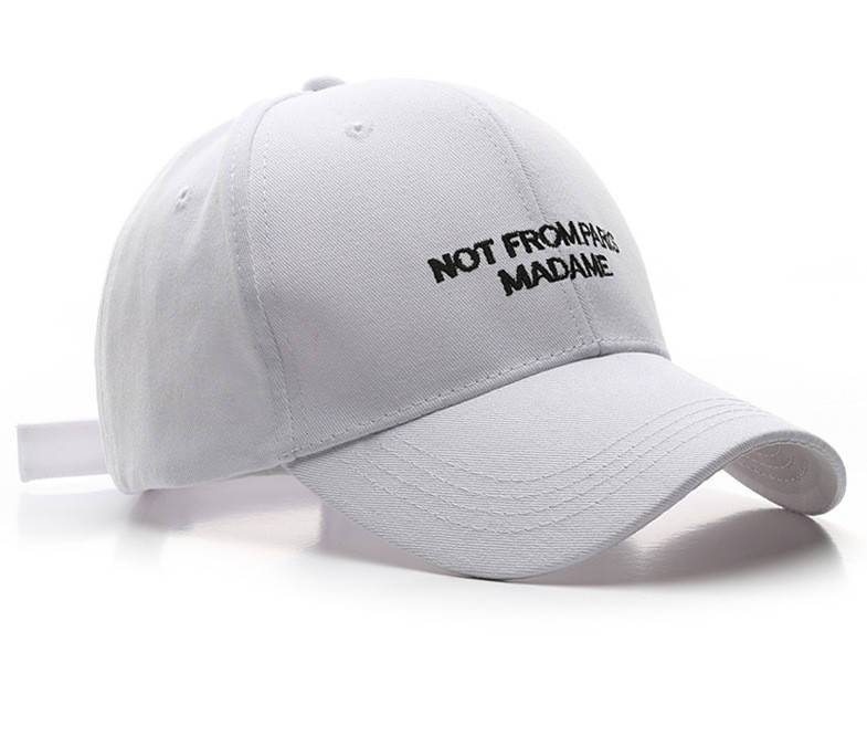 

Кепка Бейсболка Женская City-A с надписью Not From Paris Madam Белая, Белый
