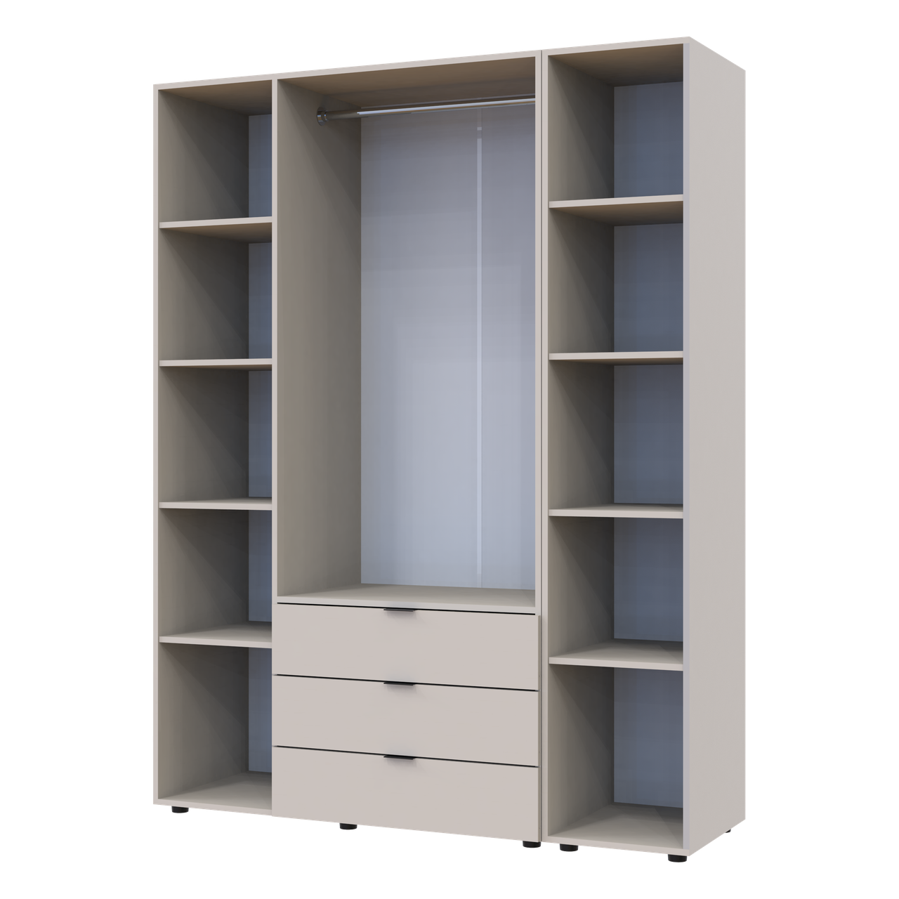 Розпашна Шафа для одягу Doros Гелар з Етажеркою Кашемір 3 ДСП 154.4х49.5х203.4 (80737645) 6