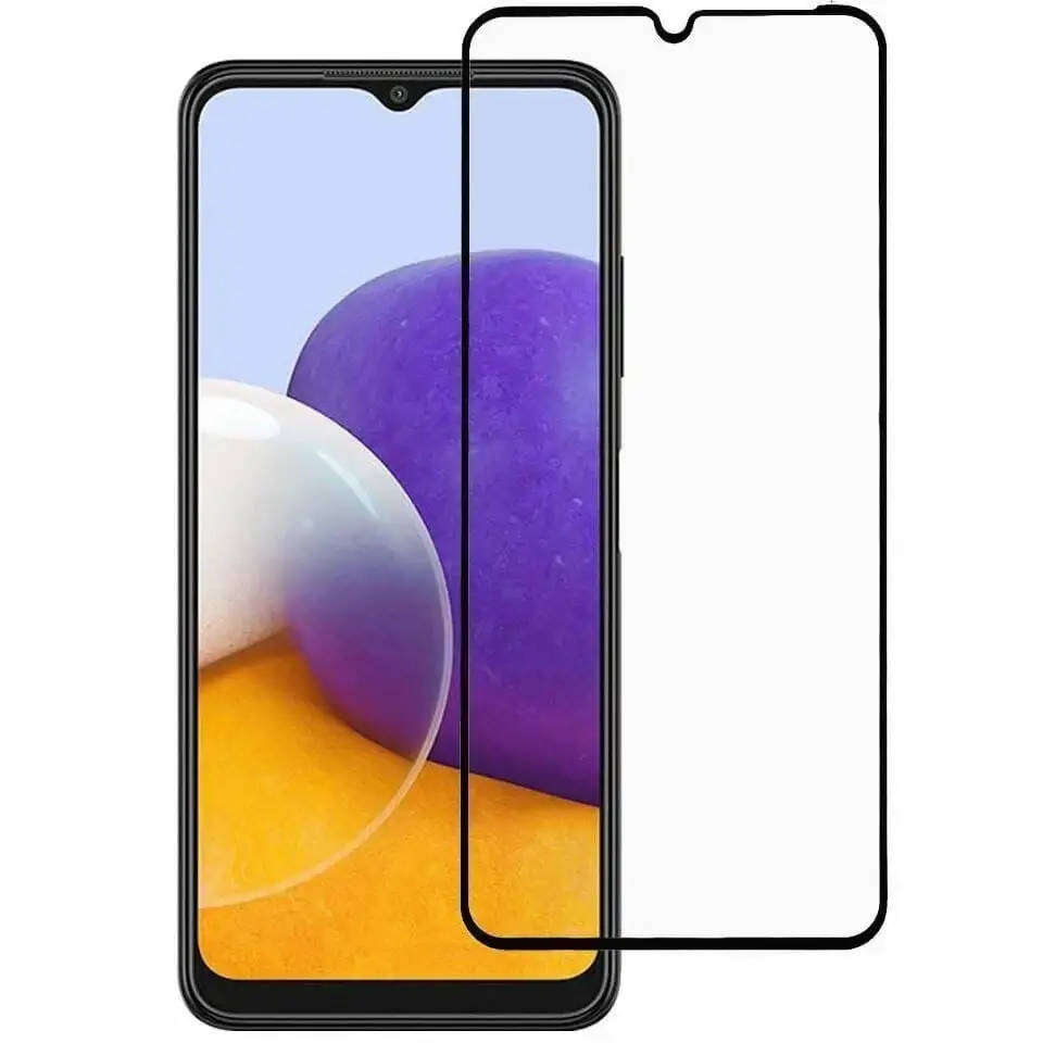 

Защитное стекло для модели Самсунг А22 \ Защитное противоударное стекло Samsung A22 (полная поклейка), Черный
