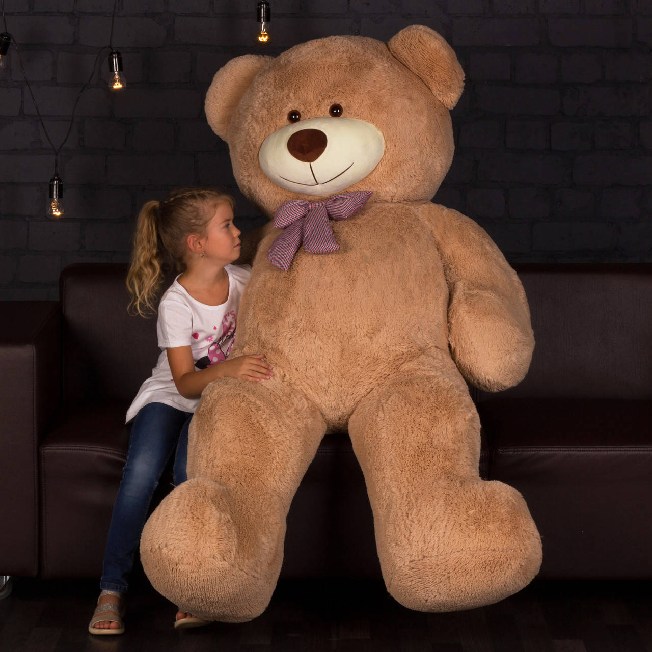 

Огромный плюшевый медведь в стиле Тедди 2 метра! цвет латте