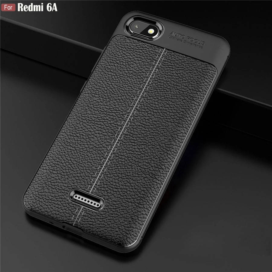 

Кожаный противоударный чехол бампер для Xiaomi Redmi 6A