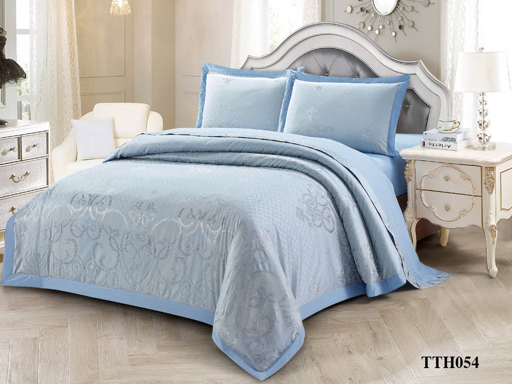 

Комплект постельного белья из жаккарда однотонного ТМ Love you 2-54, Голубой