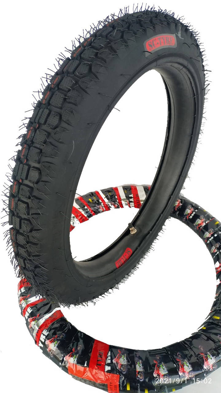 

Мотошина 2.75-17 + камера SC Тайвань PROFESSIONAL