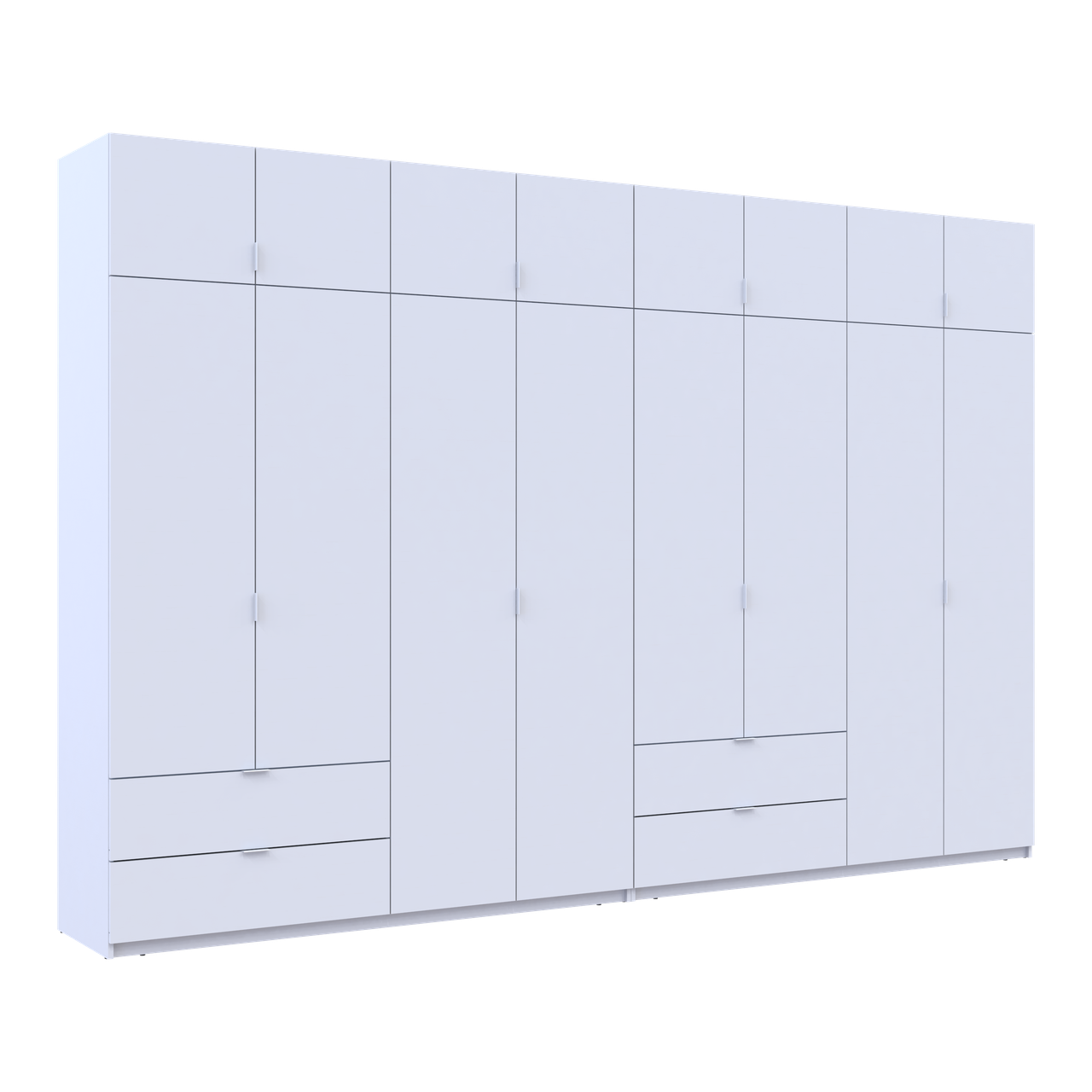 Розпашна Шафа для одягу Doros Лукас Білий 4+4 ДСП 360х50х240 (42005142) 6