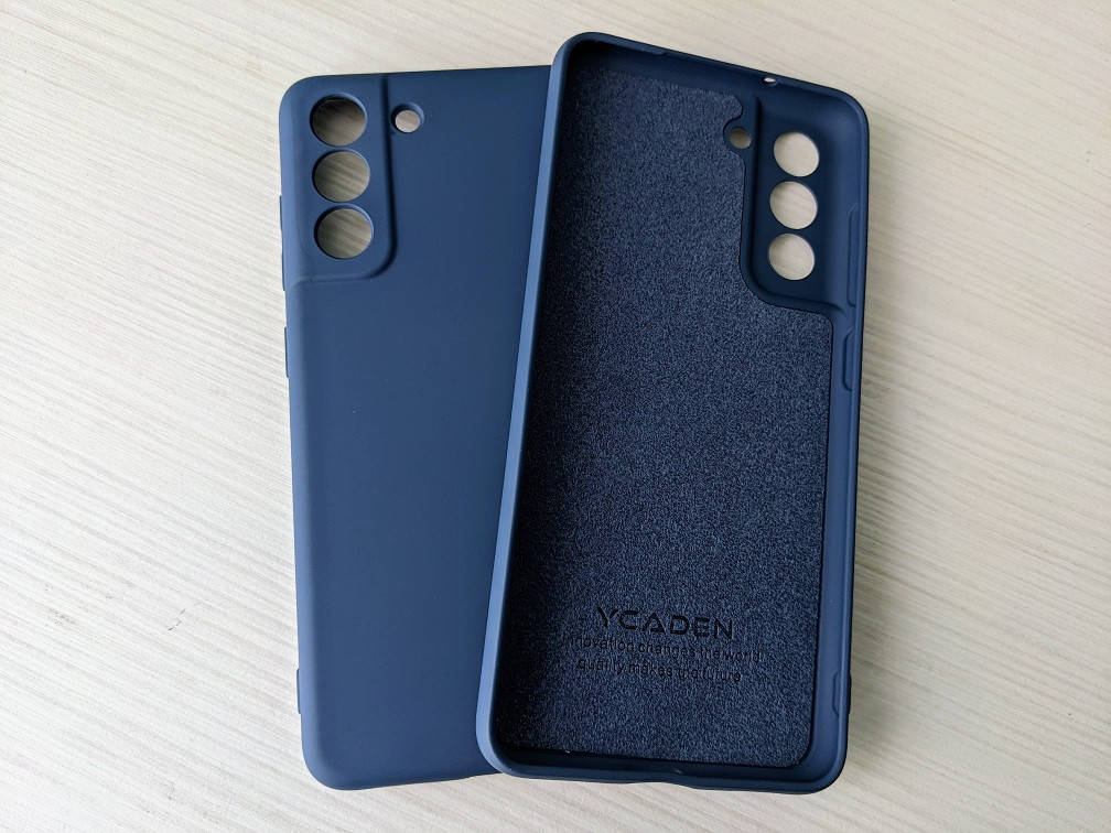 

Силиконовый чехол для Samsung Galaxy S21 FE Синий микрофибра soft touch