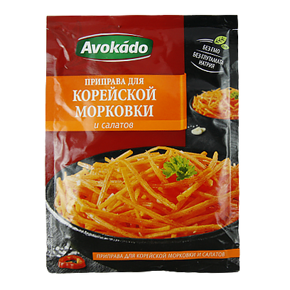 

Приправа Авокадо для корейської моркви Avokado 25g 25шт/ящ (Код : 00-00005587)