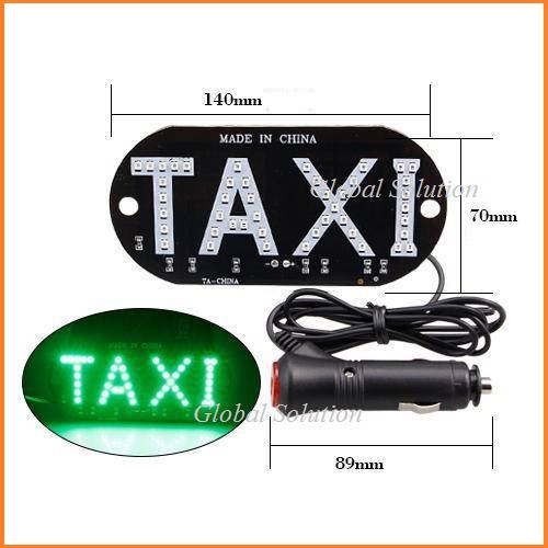 

Светодиодная табличка "TAXI" 44SMD 2835 Зеленый 12V Global Solution