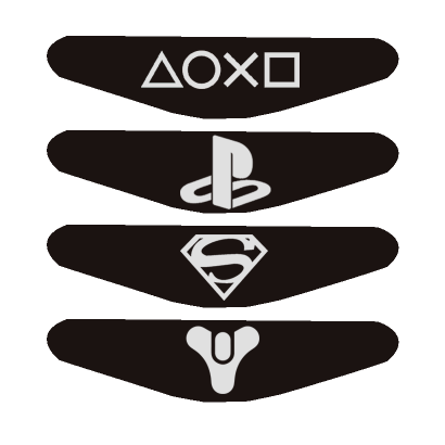 

Наклейка RMC PlayStation 4 На Світлову Панель PS Icons + PlayStation + Superman + Destiny Black
