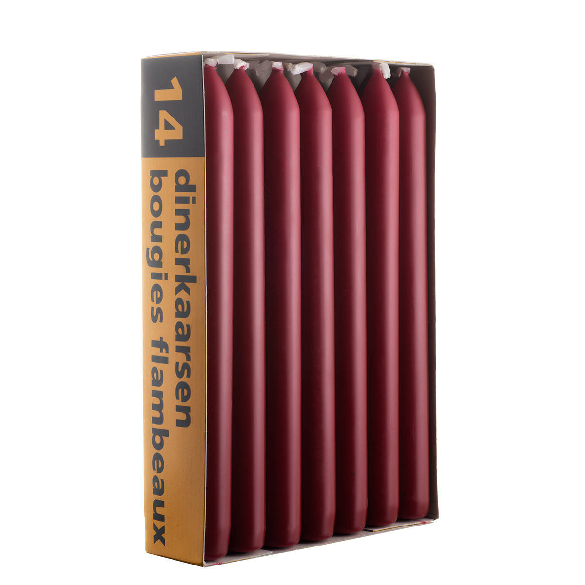 

Свеча столовая бордовая Inicio 20 см 14 шт (s1-14-036), Бордовый