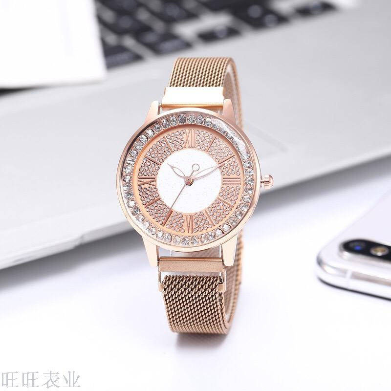 

Часы кварцевые Aber Full Star на браслете с магнитом. Золотистый