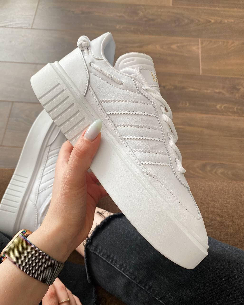 

Кожаные белые женские кроссовки Adidas x IVY PARK Super Super Sleek, Белый