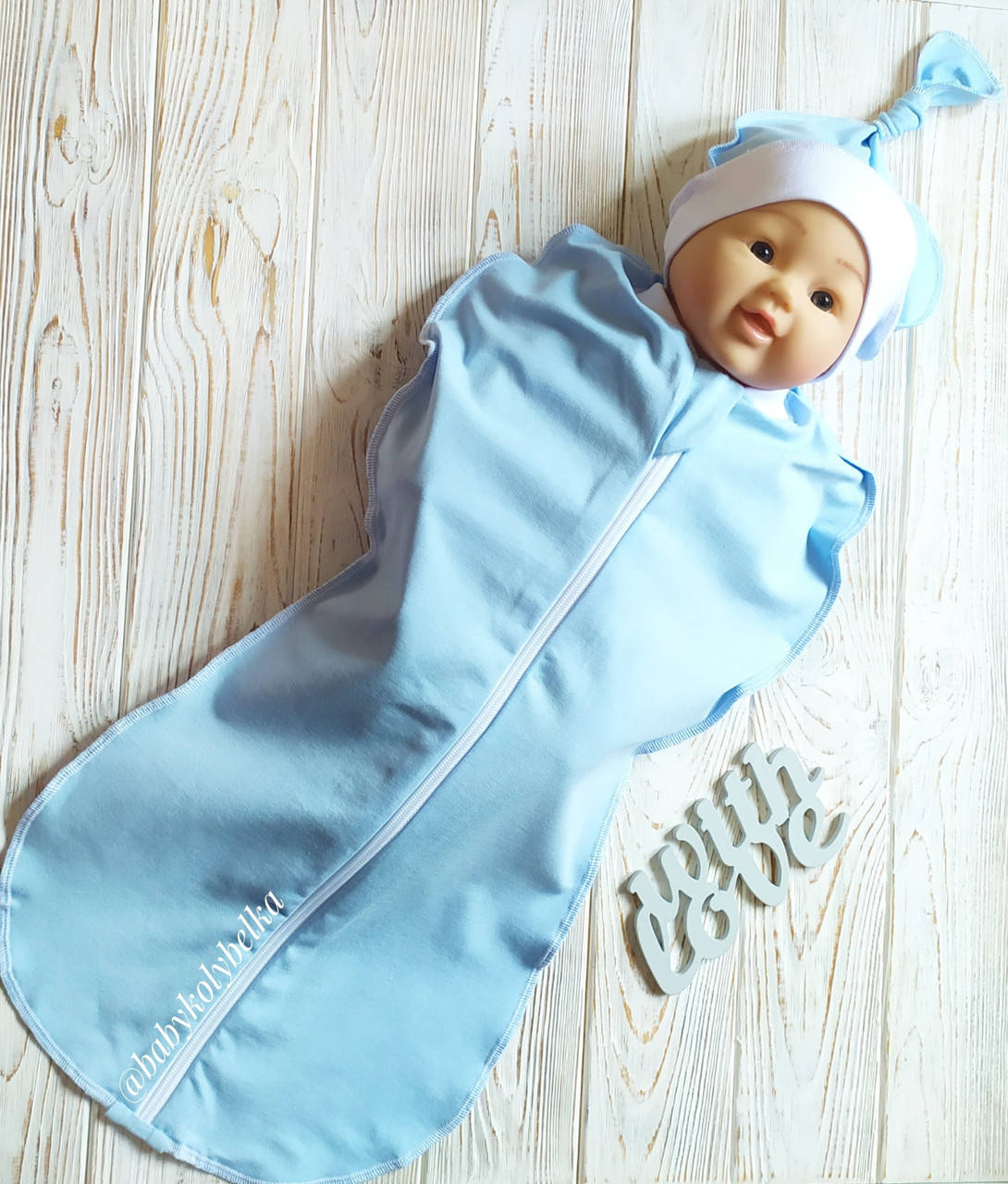 

Пеленка - кокон на молнии с шапочкой 0-3м