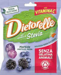 

Жевательные конфеты Dietorelle Stevia Vitamina Ежевика Голубика 70 g