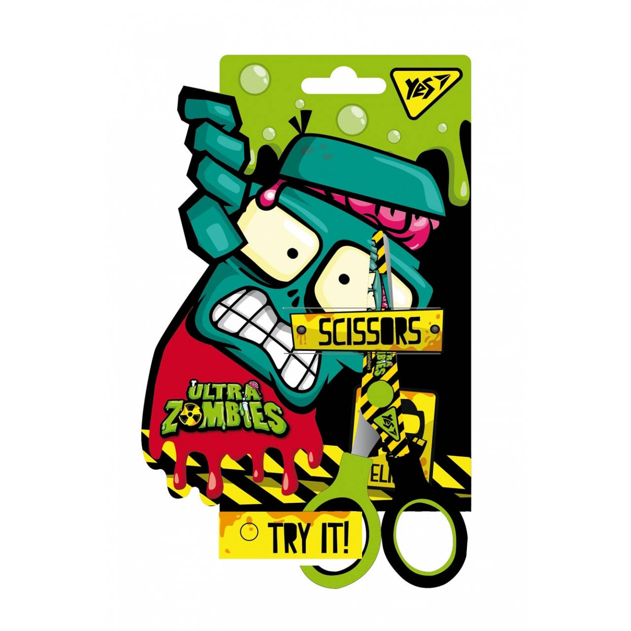

Ножницы YES 13см, с принтом на лезвии "Zombie"