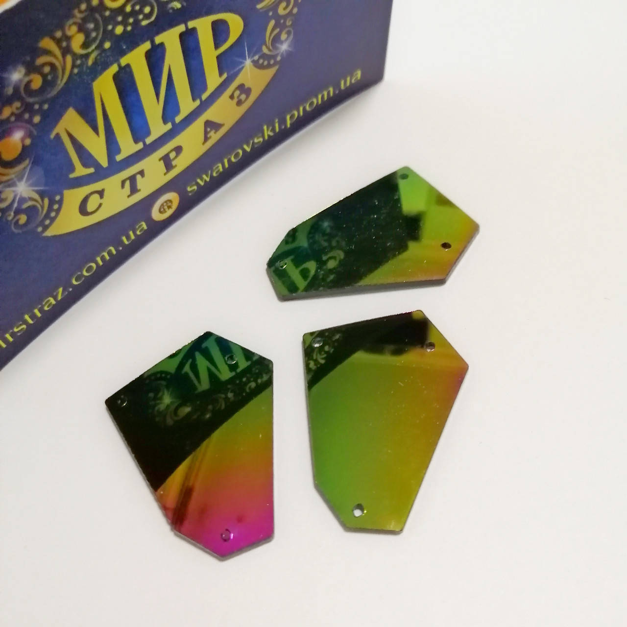 

Зеркала пришивные, размер 22х32 мм, цвет Rainbow, 1шт