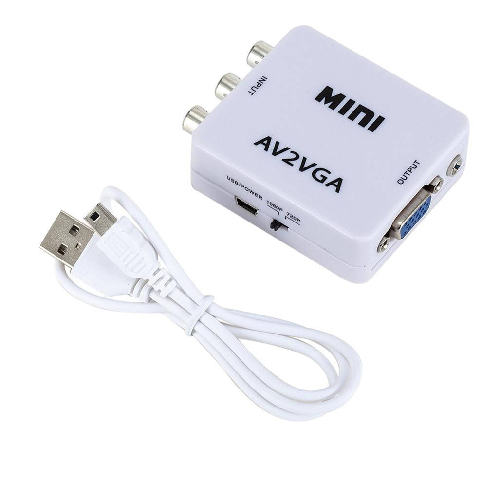 

Конвертер адаптер с AV RCA(тюльпаны) на VGA AV2VGA