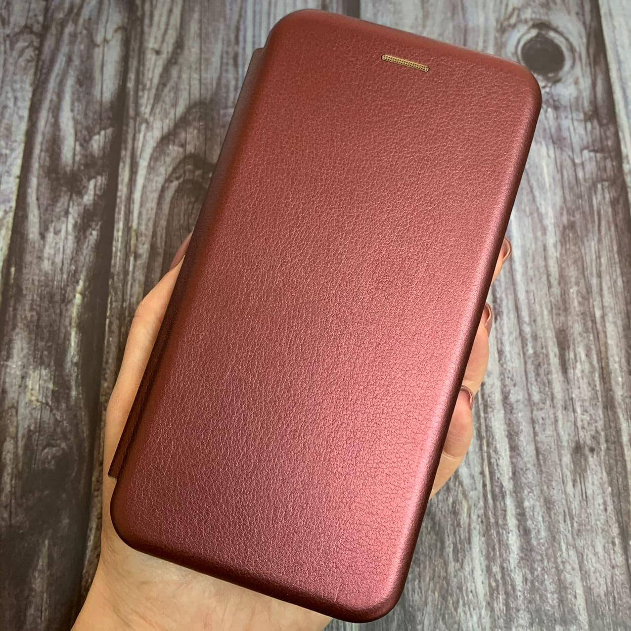 

Чехол книга для Samsung Galaxy M21 с эко кожи с подставкой магнитом книжка на телефон самсунг м21 бордовая STN, Бордовый