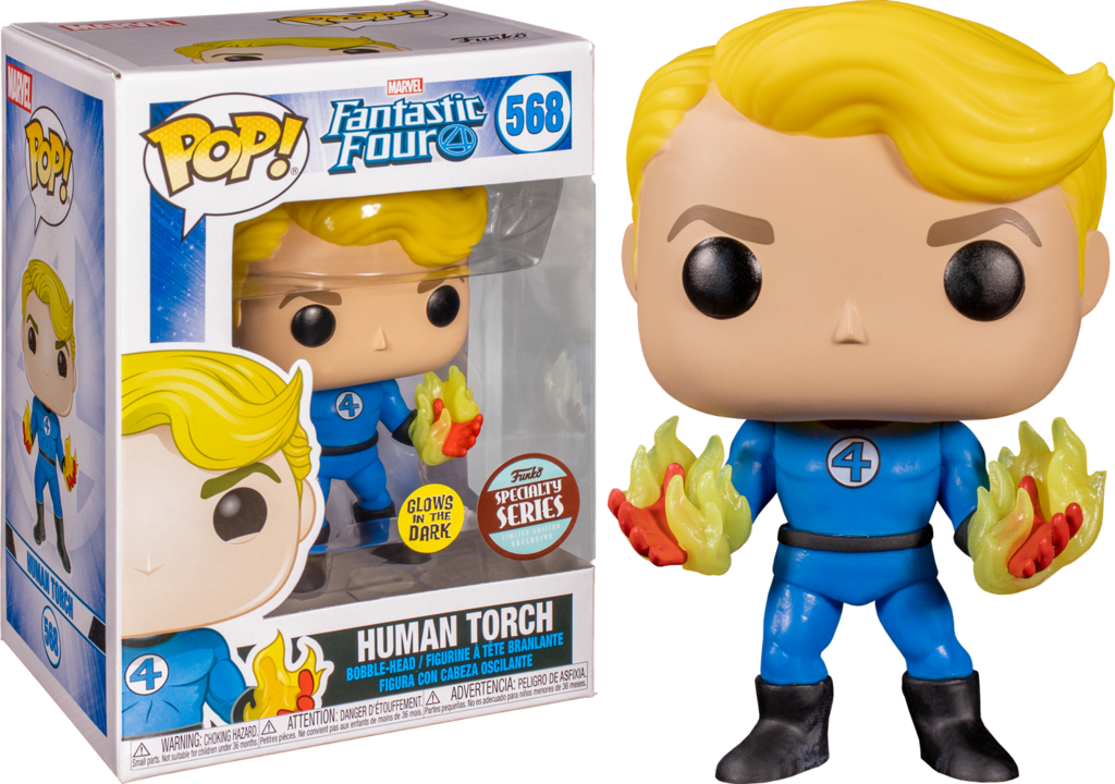 

Фигурка Funko Pop Фанко Поп Фантастическая четверка Человек Факел Human Torch Exclusive 10 см M HT 568