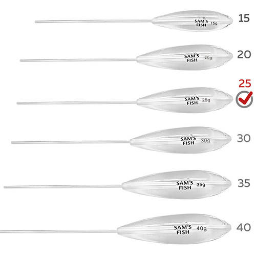 

Поплавок БОМБАРДА SAM'S FISH 25г Тонуча 24066