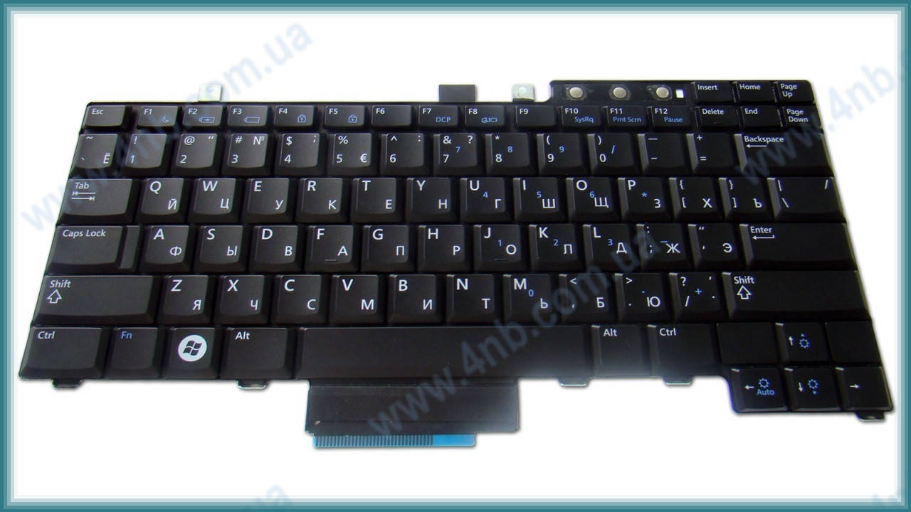 

Клавиатура для ноутбука DELL Latitude E5300 E5400 E5500 E6400 E6410 E6500 E6510, Precision M2400 M2500 M4200 M4400 M4500 BLACK RU, Черный