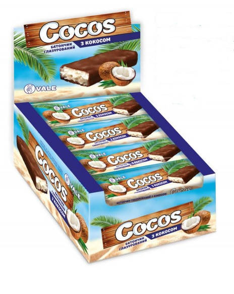 

Батончик Cocos 35г 25 шт/уп 250шт/ящ
