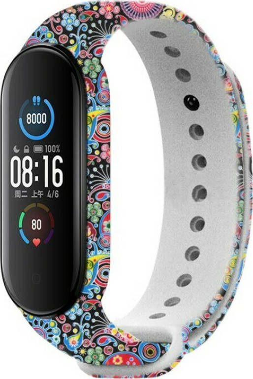 

Mi band 5 ремешок ми бенд 6 с рисунком флористическая абстракция