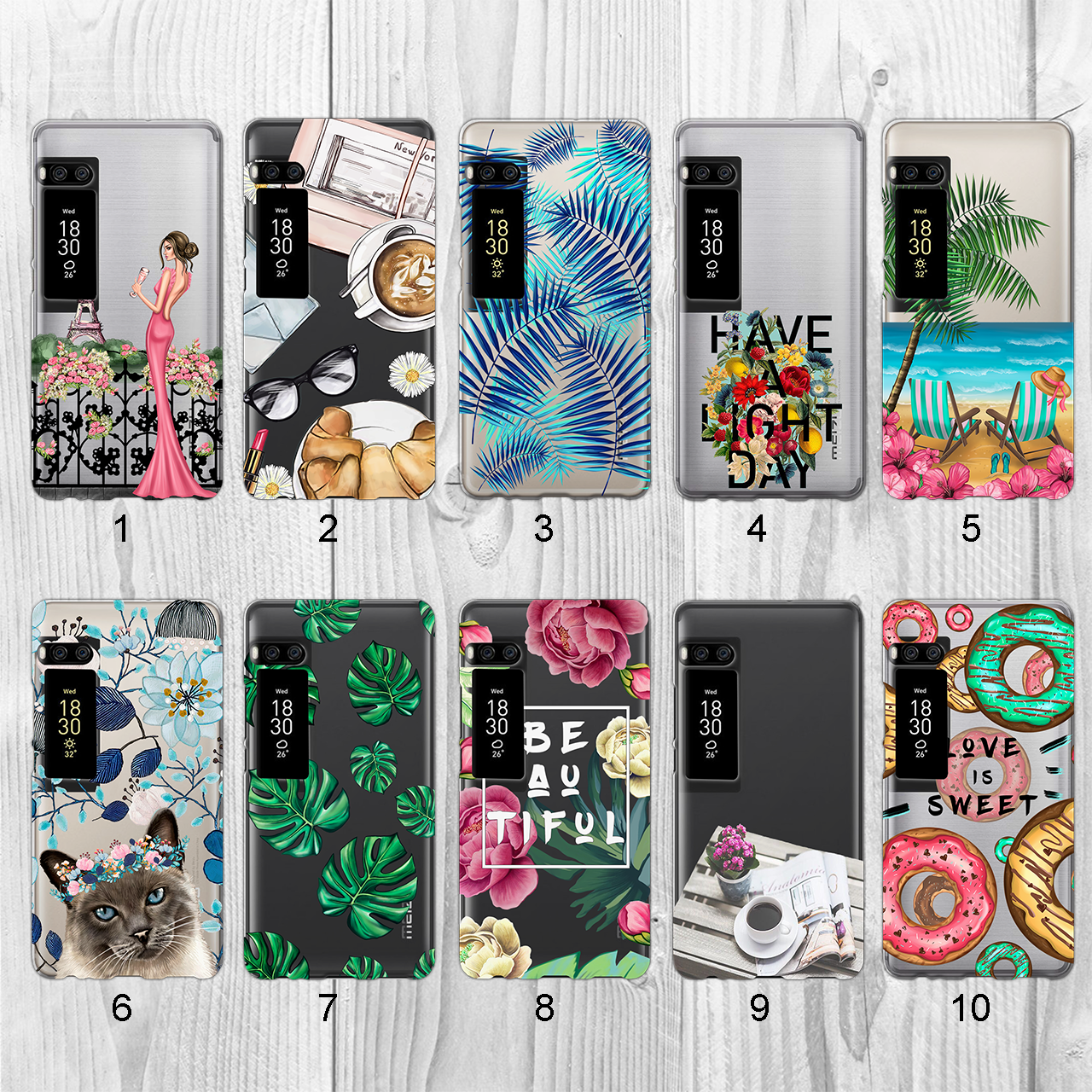 

Силиконовый чехол с рисунком для Meizu Pro 7 Plus (new collection)